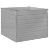 vidaXL Korotettu puutarhalaatikko 100x100x77cm Galvanoitu ter&auml;s Harmaa