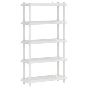 vidaXL Hyllyyksikk&ouml; 5 tasoa 100 x 40 x 177 cm PP valkoinen