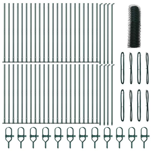 vidaXL Aitalatu Vihre&auml; 100 x 0,8 m (36 mm verkko) Ter&auml;st&auml; ja PVC:t&auml;