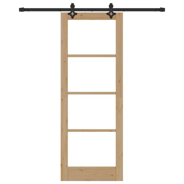 vidaXL Liukuovi ORKDAL Luonnollinen ja musta 78 x 211 cm