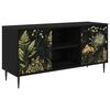 vidaXL TV-kaappi RHENEN 102 x 33 x 51 cm Musta tammi Tekninen puu