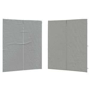 vidaXL Juhlateltan sivusein&auml; 2 kpl 200 x 195 cm Vaaleanharmaa