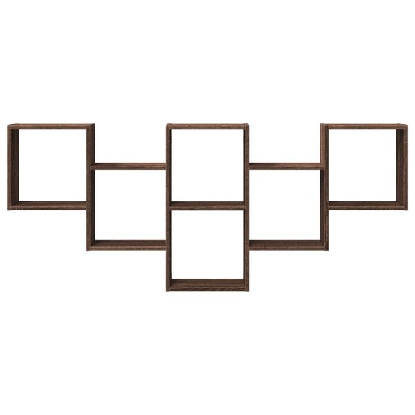 vidaXL Sein&auml;hylly ruskea tammi 159x18x66 cm tekninen puu