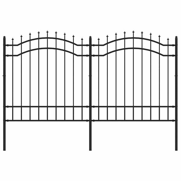 vidaXL Puutarha-aita Woerden keih&auml;sk&auml;rkinen musta 240x125 cm ter&auml;s