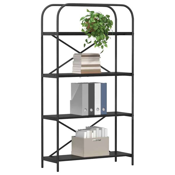 vidaXL Kirjahylly Musta tammi. 80 x 30 x 146 cm Tekninen puu