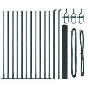 vidaXL Hitsattu metalliverkkoaita betoni-juurella 25 x 1,5 m Vihre&auml;