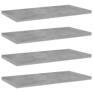 vidaXL Kirjahyllytasot 4 kpl betoninharmaa 40x20x1,5 cm tekninen puu