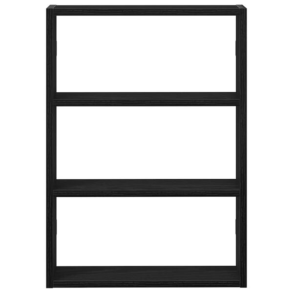 vidaXL Sein&auml;hylly musta 43x9x60 cm tekninen puu