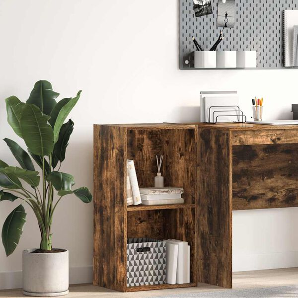 vidaXL Kirjahylly savutammi 40x30x77 cm tekninen puu