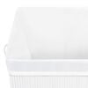 vidaXL Bambu pyykkikori 1 osio valkoinen 83 l