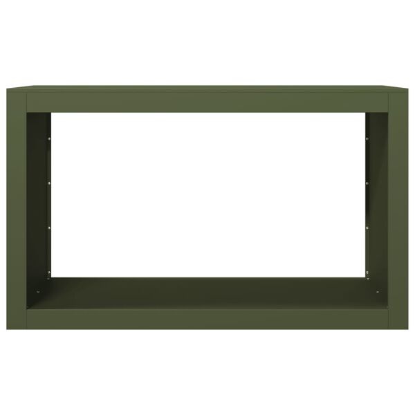 vidaXL Polttopuuteline vihreä 100x40x60 cm teräs