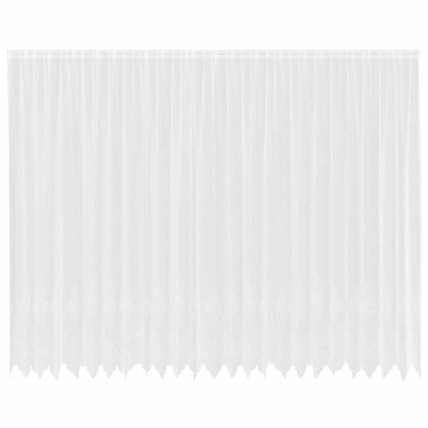 vidaXL Verkkoverho verhoilla Valkoinen 260 x 600 cm Polyesteri