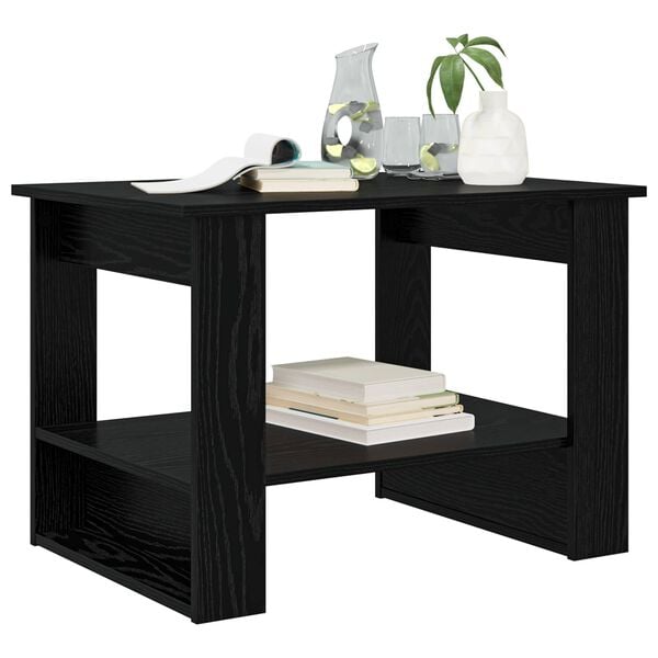 vidaXL Sohvap&ouml;yt&auml; Musta tammi. 72 x 50 x 50 cm Tekninen puu