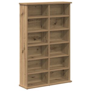 vidaXL CD-kaappi Artisaanitammi 60 x 17 x 92 cm Tekninen puu