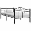 vidaXL P&auml;iv&auml;vuoteenrunko musta metalli 90x200 cm