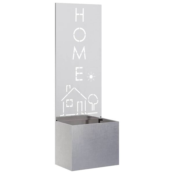 vidaXL Puutarhan yksityisyyden verho Viivakuvio Hopea 50 x 140 cm