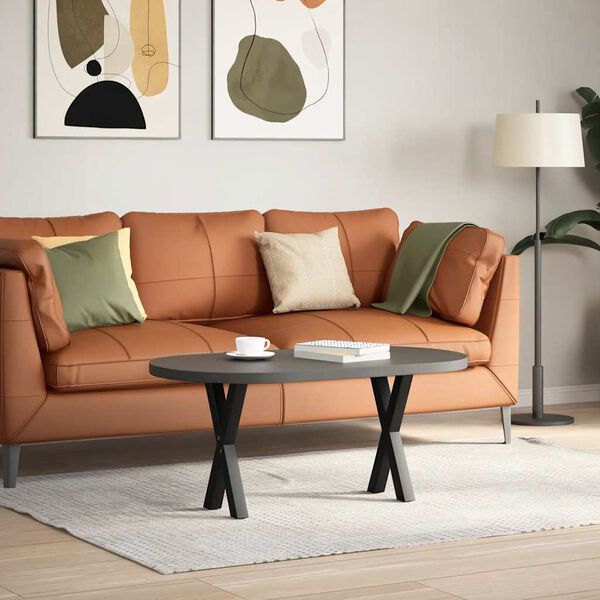 vidaXL Sohvapöydän jalat X-muotoiset 2 kpl musta 38x(42-43) cm teräs