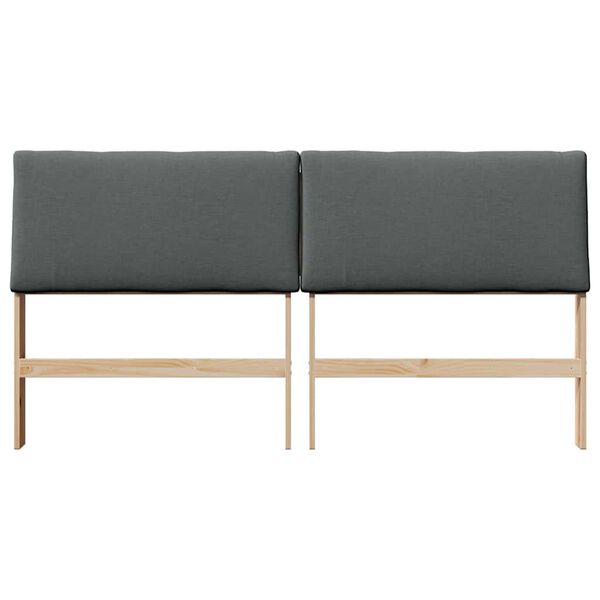 vidaXL Verhoiltu s&auml;ngynp&auml;&auml;ty Tumma harmaa 180 cm Massiivinen m&auml;nty