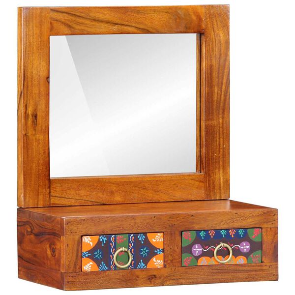 vidaXL Seinäkaappi Ruskea 40 x 20 x 50 cm Täysi Akaasiapuu