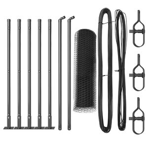 vidaXL Aitalatu Harmaa 10 x 0,4 m (13 mm verkko) Ter&auml;st&auml; ja PVC:t&auml;