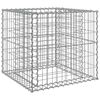 vidaXL Kivikori hopea 70x70x65 cm galvanoitu rauta