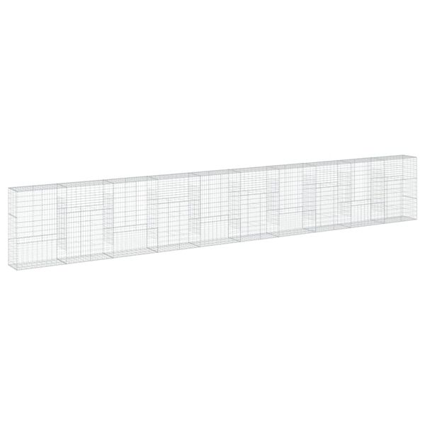 vidaXL Kivikori katolla 1000x50x150 cm galvanoitu rauta