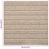 vidaXL Matto 20 pcs Raidallinen beige 50 x 50 cm 100% polypropeeni