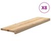 vidaXL Askelmat 8 kpl k&auml;sittelem&auml;t&ouml;n 100x30x2 cm t&auml;ysi tammi