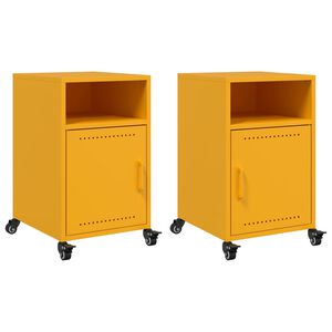 vidaXL Y&ouml;p&ouml;yd&auml;t 2 kpl sinapinkeltainen 36x39x59 cm ter&auml;s