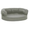 vidaXL Ergonominen koirans&auml;ngyn patja 60x42 cm pellavatyyli harmaa