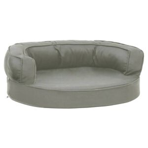 vidaXL Ergonominen koirans&auml;ngyn patja 60x42 cm pellavatyyli harmaa