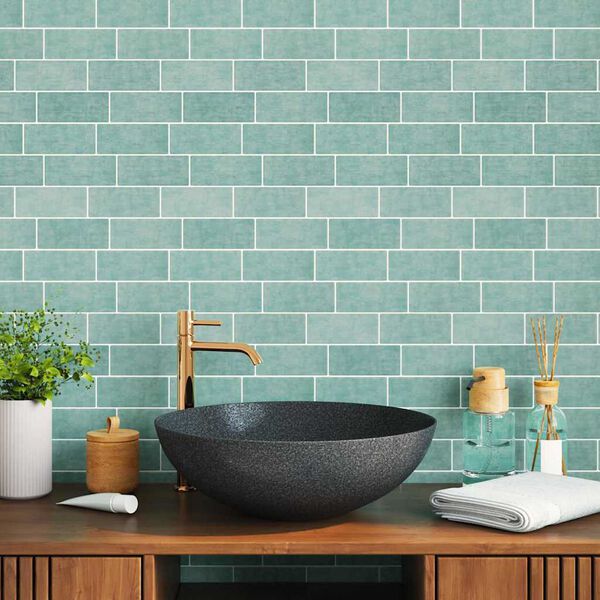 vidaXL Metrolaatta 10 pcs Harmaa vihreä 29.4 x 21.4 cm