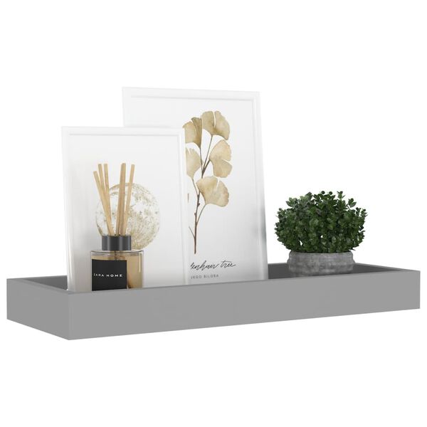 vidaXL Loggia sein&auml;hyllyt 2 kpl harmaa 40x15x4 cm MDF