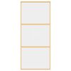 vidaXL Liukuovi kulta 90x205 cm kirkas ESG-lasi ja alumiini