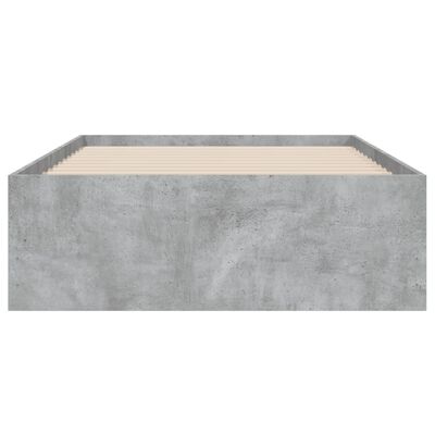 vidaXL Sängynrunko laatikoilla betoninharmaa 75x190 cm tekninen puu
