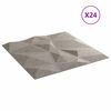 vidaXL Sein&auml;paneelit 24 pcs Betoni Harmaa 50 x 50 cm XPS Vaahdon