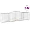 vidaXL Kaarevat kivikorit 20 kpl 400x50x100/120 cm galvanoitu rauta