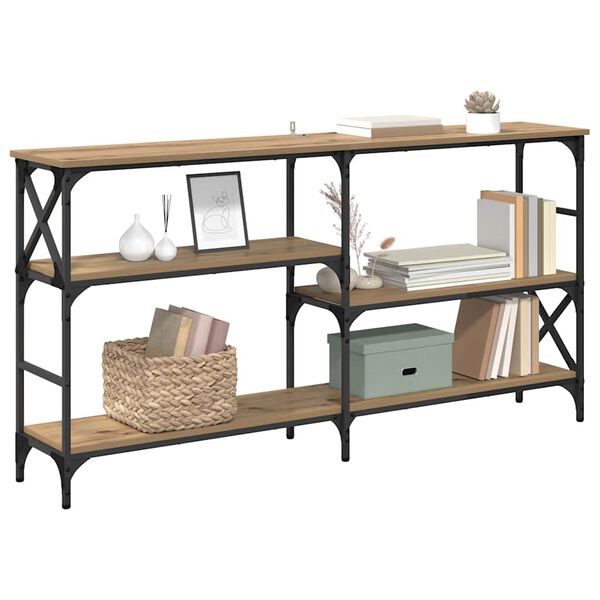 vidaXL Konsolip&ouml;yt&auml; Artisan tammi 150 x 29 x 76,5 cm Tekninen puu