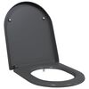 vidaXL WC-istuin Antrasiitti 49 x 36 x 4 cm Duroplast