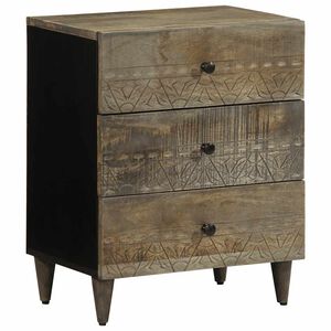 vidaXL y&ouml;kaappi vaaleanharmaa 50x33x60 cm massiivipuu mango