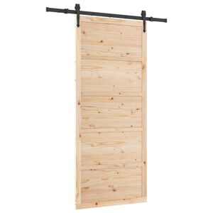 vidaXL Liukuovi 80 x 208 cm T&auml;ysi m&auml;nty Luonnollinen