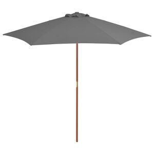 vidaXL Aurinkovarjo puurunko 270 cm antrasiitti