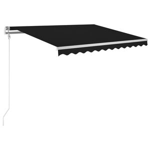 vidaXL Automaattisesti sis&auml;&auml;nkelattava markiisi 300x250 cm antrasiitti