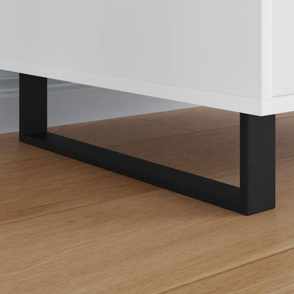 vidaXL Huonekalujalat 12 pcs Musta 43,6 x 4 x 10 mm Rauta