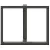 vidaXL Ruokapöydän jalat T-muotoiset 2 kpl antrasiitti 100x35x(72-73) cm teräs