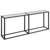 vidaXL Konsolip&ouml;yt&auml; valkoinen marmori 200x35x75,5 cm karkaistu lasi