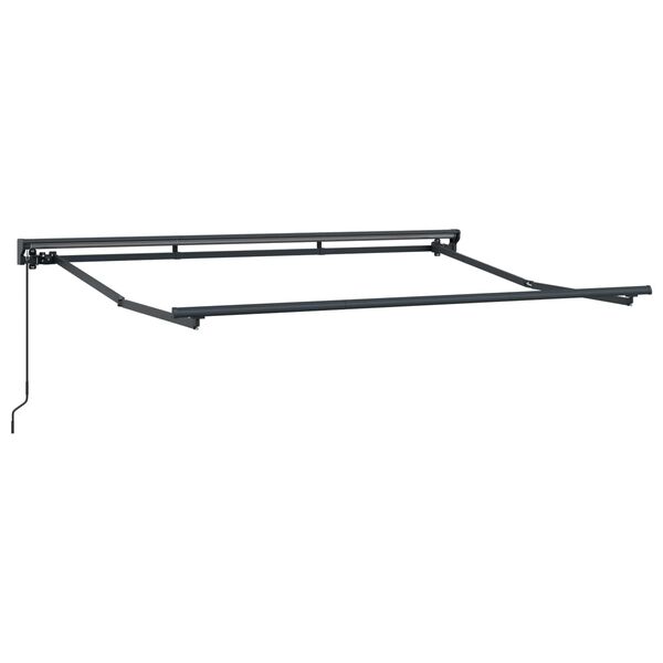 vidaXL Manuaalinen vedett&auml;v&auml; varjo Oranssi, Harmaa ja Sininen