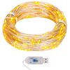 vidaXL Mikro LED-keijuvalonauha 40 m 400 LEDi&auml; l&auml;mmin valk. 8-toiminen