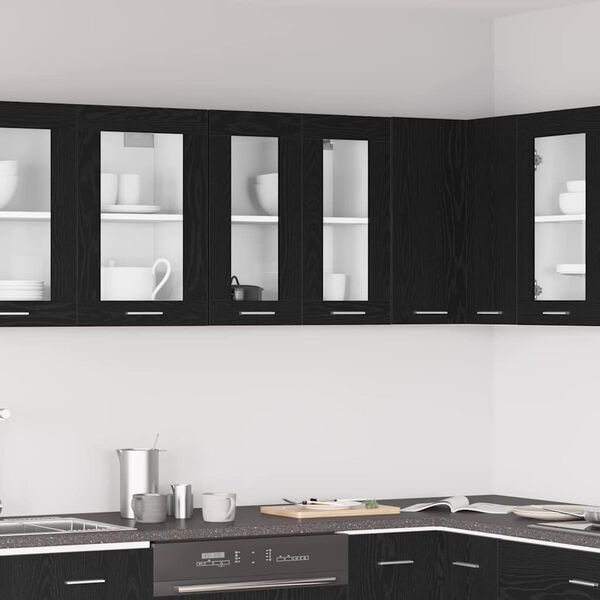 vidaXL Henkarikaappi Riga Musta tammi. 60 x 31 x 60 cm Tekninen puu