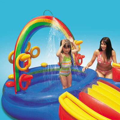 Intex Täytettävä uima-allas Rainbow Ring Play Center 297x193 x135 cm